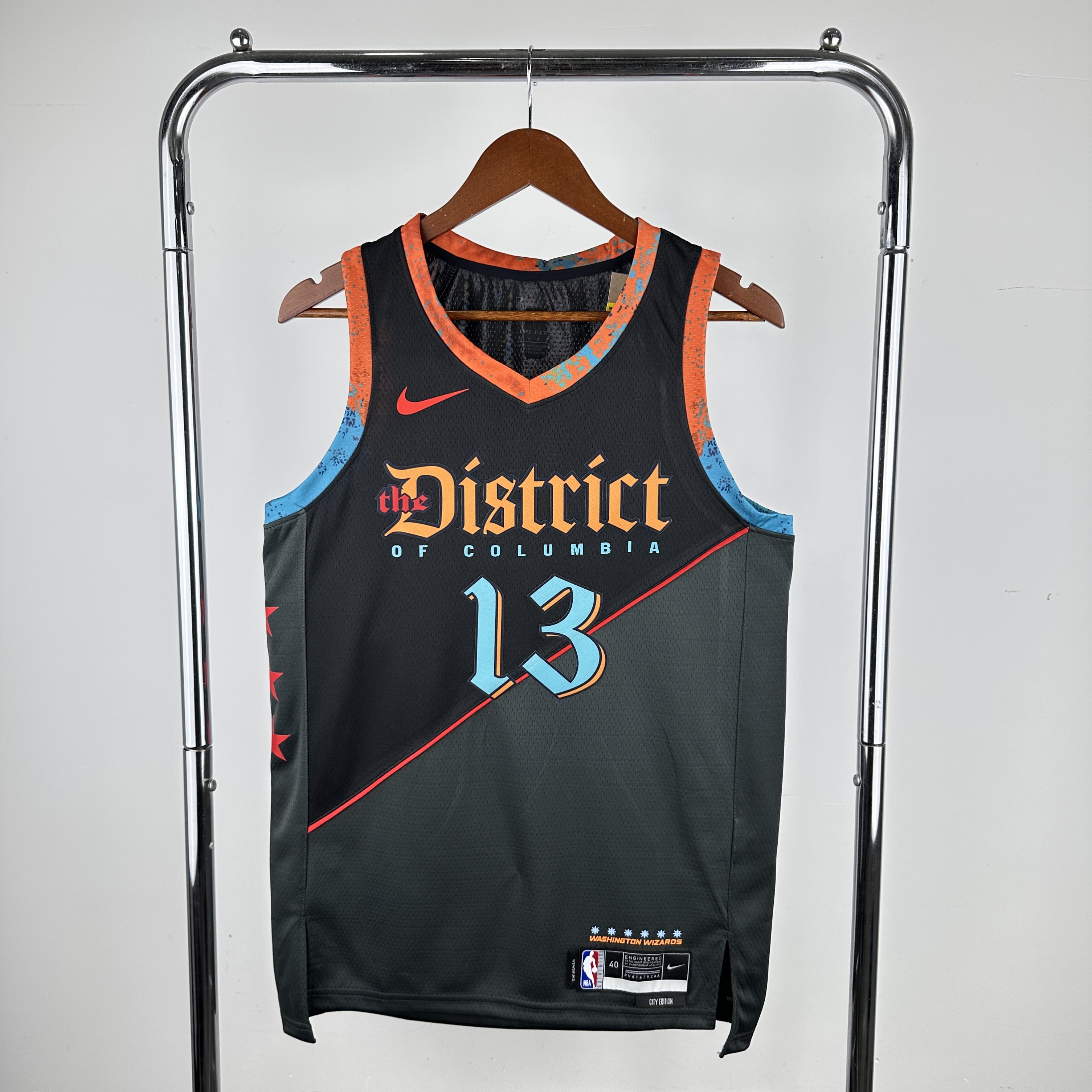 Men Washington Wizards 13 Poole Black Nike City Edition 2024 NBA Jersey